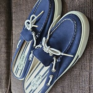 Sperry Blue And White Mule Sneaker Shoes Size 7M